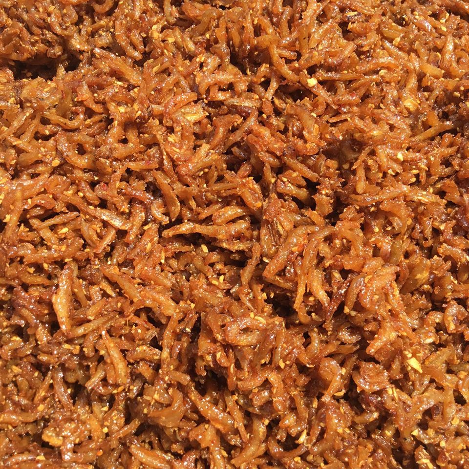 Cá Cơm Kho Sấy Tiêu Lon 500Gram