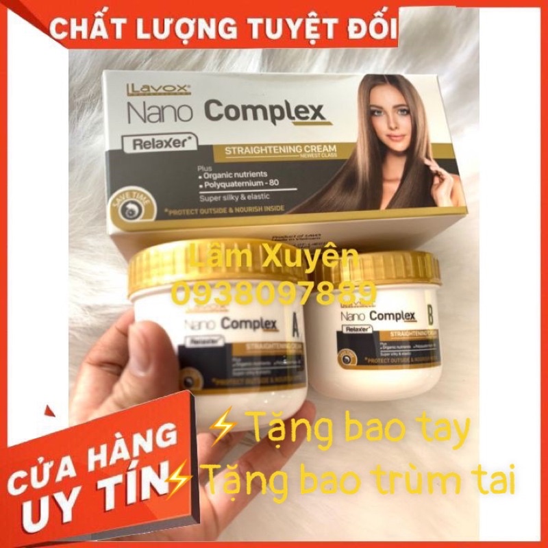 Thuốc duỗi tóc tại nhà LAVOX NANO 150g [TẶNG BAO TAY] công nghệ duỗi nhanh, phục hồi, nhẹ mùi, hương thơm làm bóng tóc