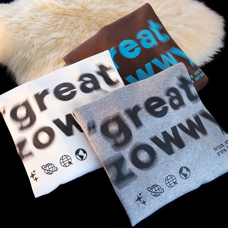 NRVP Mới Áo Thun Tay Dài Dáng Rộng In Chữ Phong Cách Hàn Quốc 2023