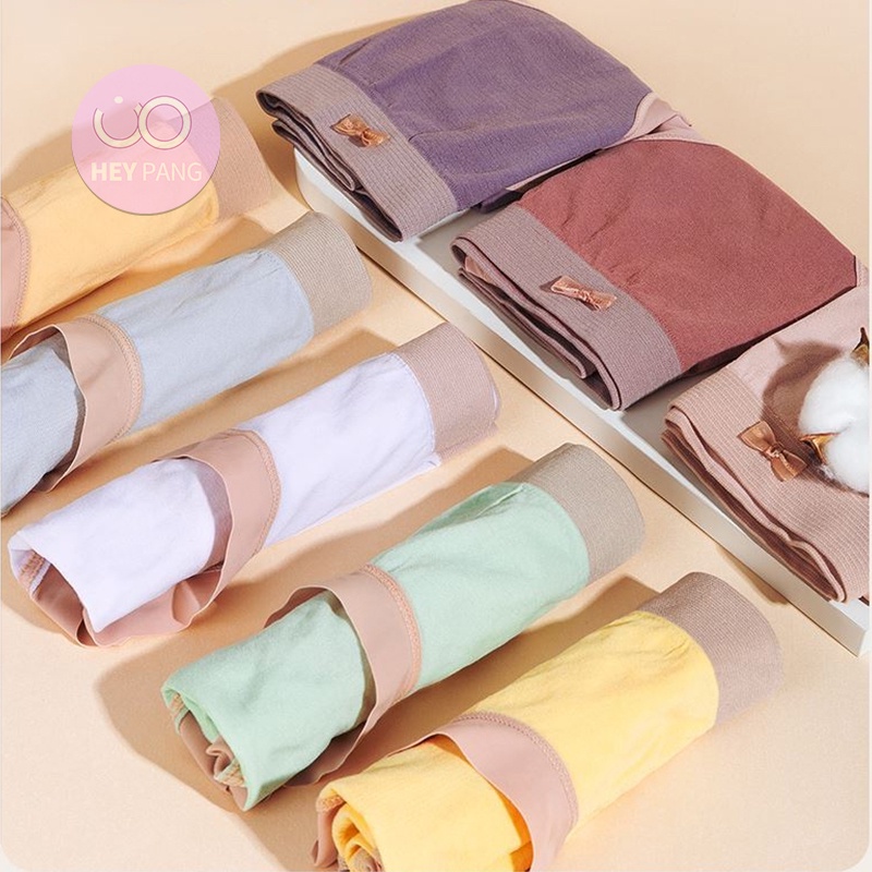 Quần lót nữ thun nơ cotton phối viền su thoáng khí đũng cotton kháng khuẩn HEYPANG VN024