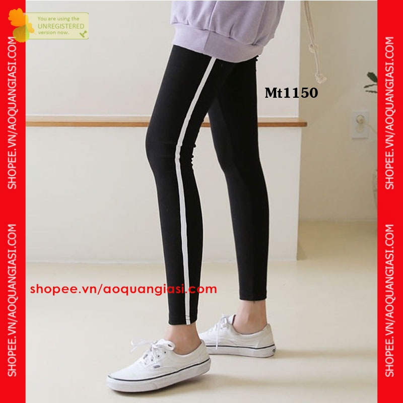 Quần legging 1 Sọc Vừa Cho Nữ Mt1150 aoquangiasi.com cực xinh (dưới 50 kg)