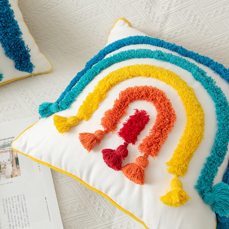 Xiangbao Vỏ Gối Tua Rua Đầy Màu Sắc Morocco