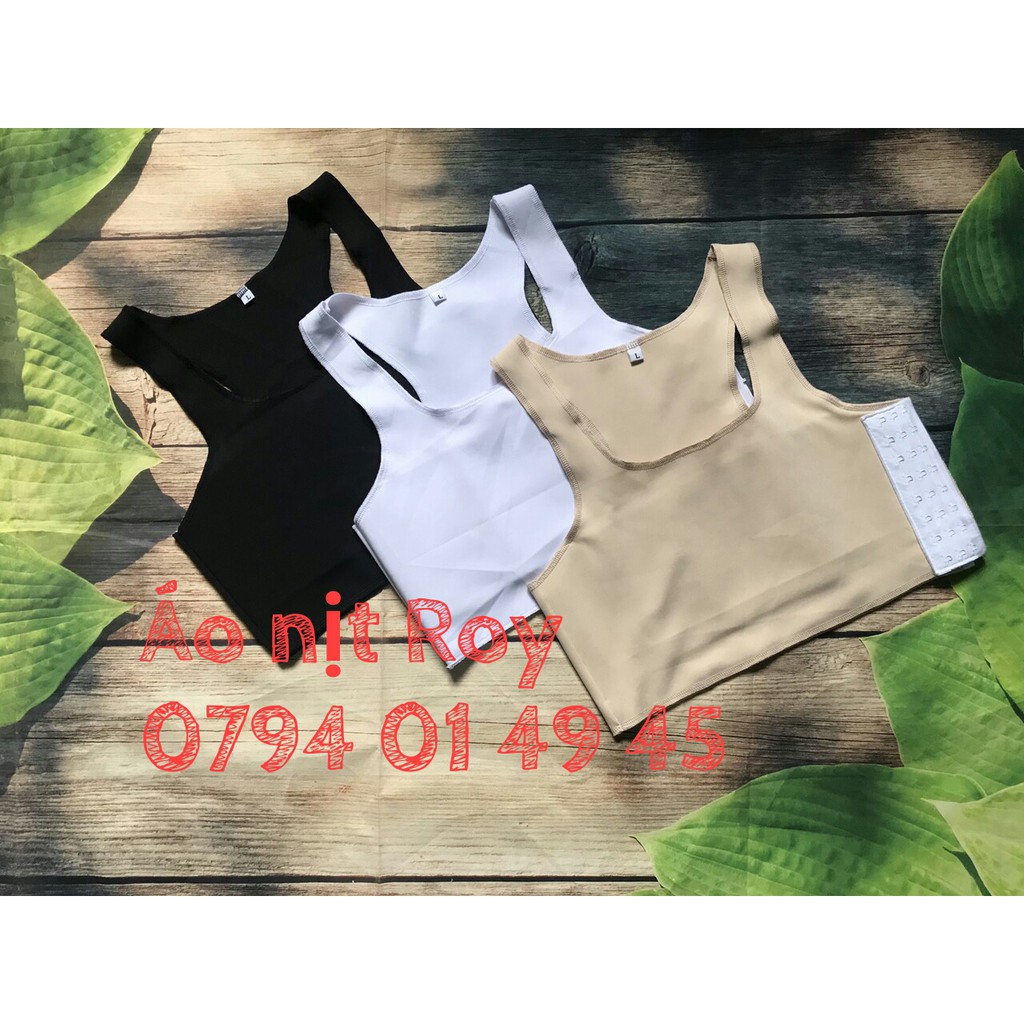 Áo nịt ngực ba lỗ ngắn không viền dành cho tomboy, sb, transguy