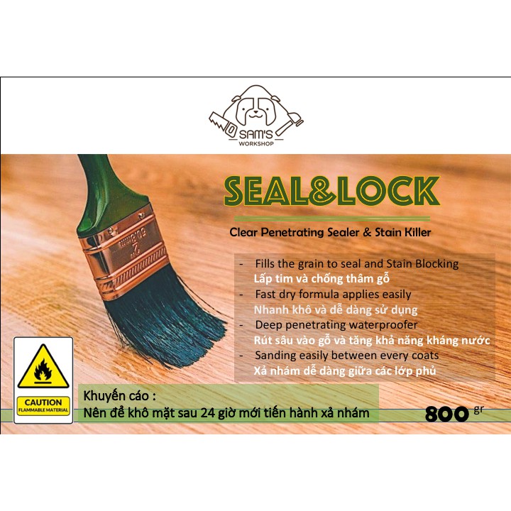 Seal&amp;Lock - Sơn lót, lấp tim, chống xì nhựa