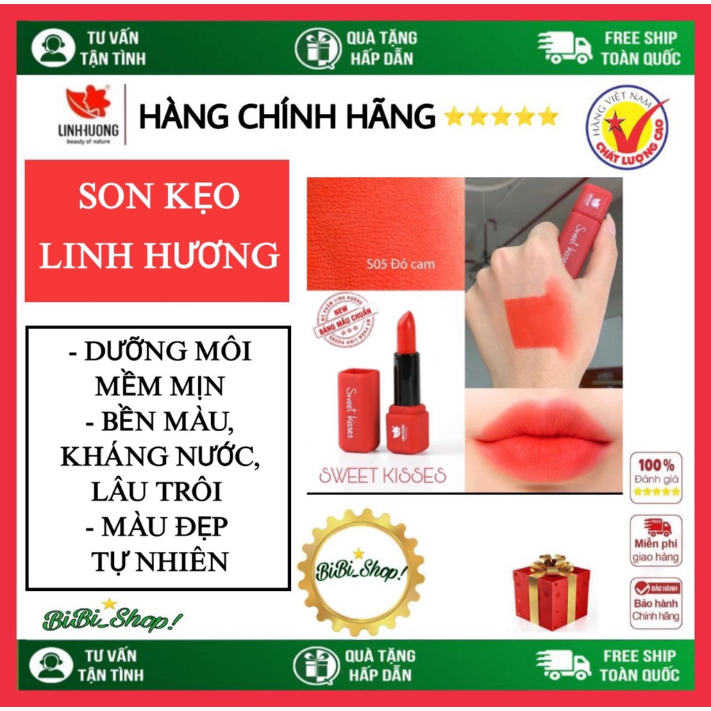 Son Kẹo Linh Hương - son thuần chay siêu lì, son kẹo mềm mịn