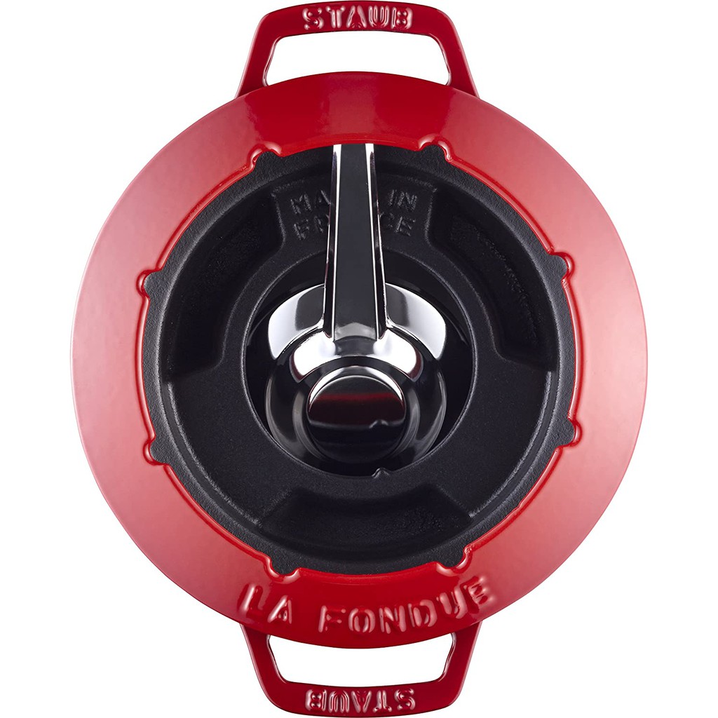 BỘ NỒI NƯỚC SỐT STAUB LA FONDUE, 20CM, 6 NĨA XIÊN, BẾP CỒN, MÀU ĐỎ