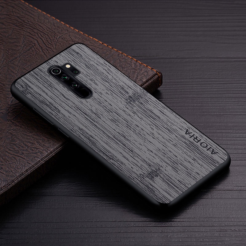 Ốp Điện Thoại Da Vân Gỗ Tre Sang Trọng Cho xiaomi redmi note 8 pro 8t