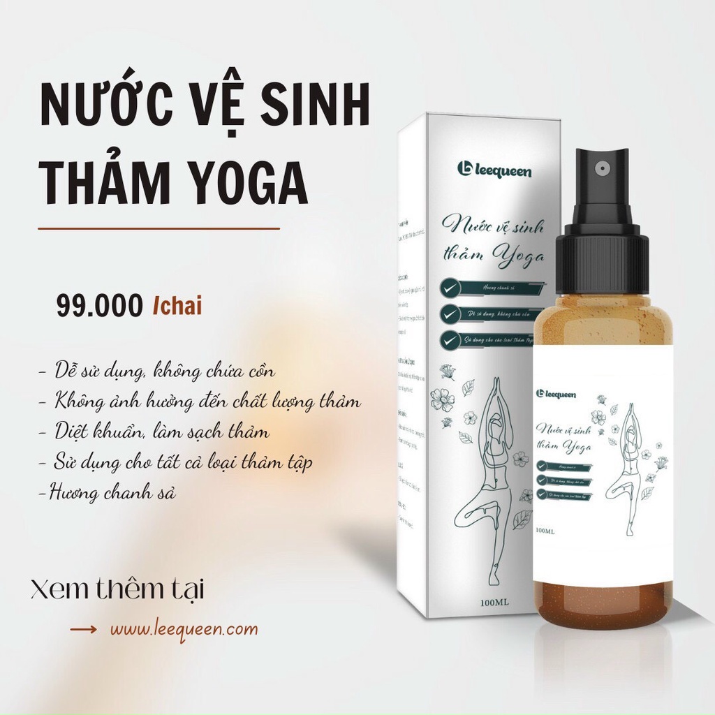 Nước vệ sinh thảm Yoga - LeeQueen mùi chanh sả, lưu hương, mùi thơm dễ chịu, dễ sử dụng