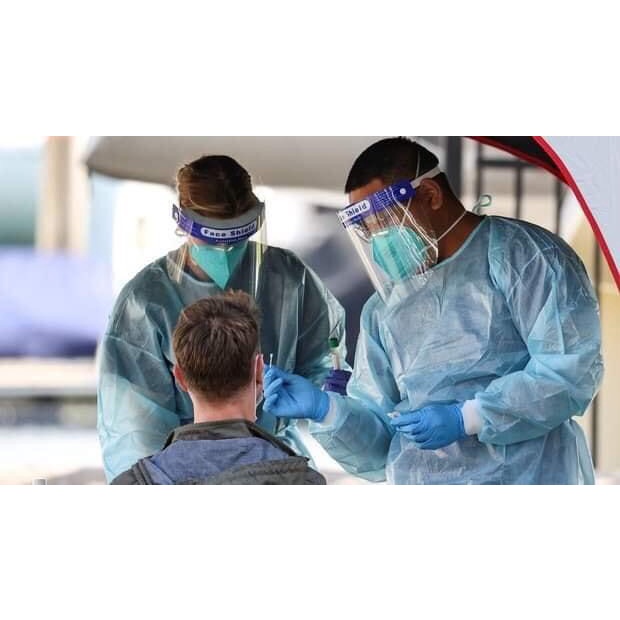 Combo 100 Faceshield Kính chắn giọt bắn ngăn tia dịch dây chun thun co giãn dễ sử dụng