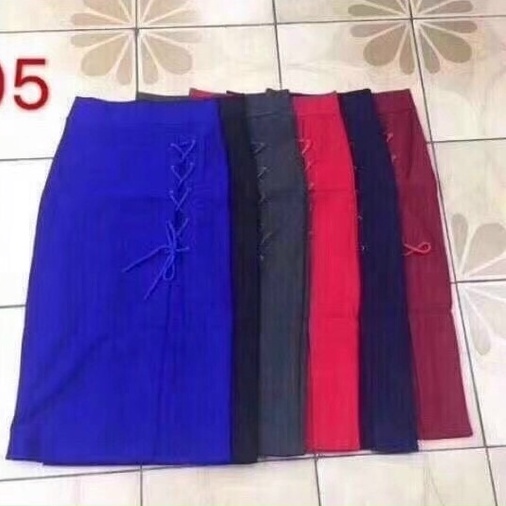 Chân váy bút chì công sở cao cấp xẻ đùi hàng khuy buộc dây