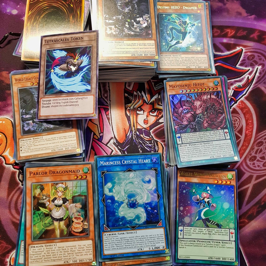 30 LÁ BÀI YUGIOH TIẾNG ANH; TẶNG KÈM 3 LÁ FOIL NGẪU NHIÊN | BÀI LẺ CÁ VÀNG.