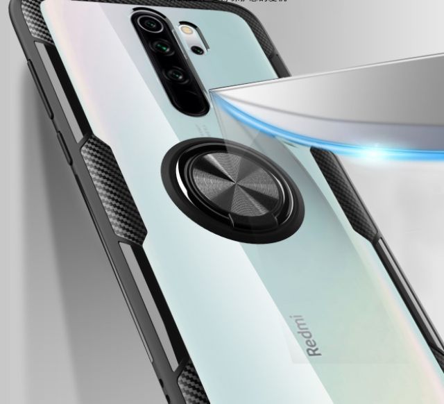 Ốp lưng Redmi Note 8 Pro / Note 10 Pro chống sốc giá đỡ mặt lưng trong viền màu cao cấp