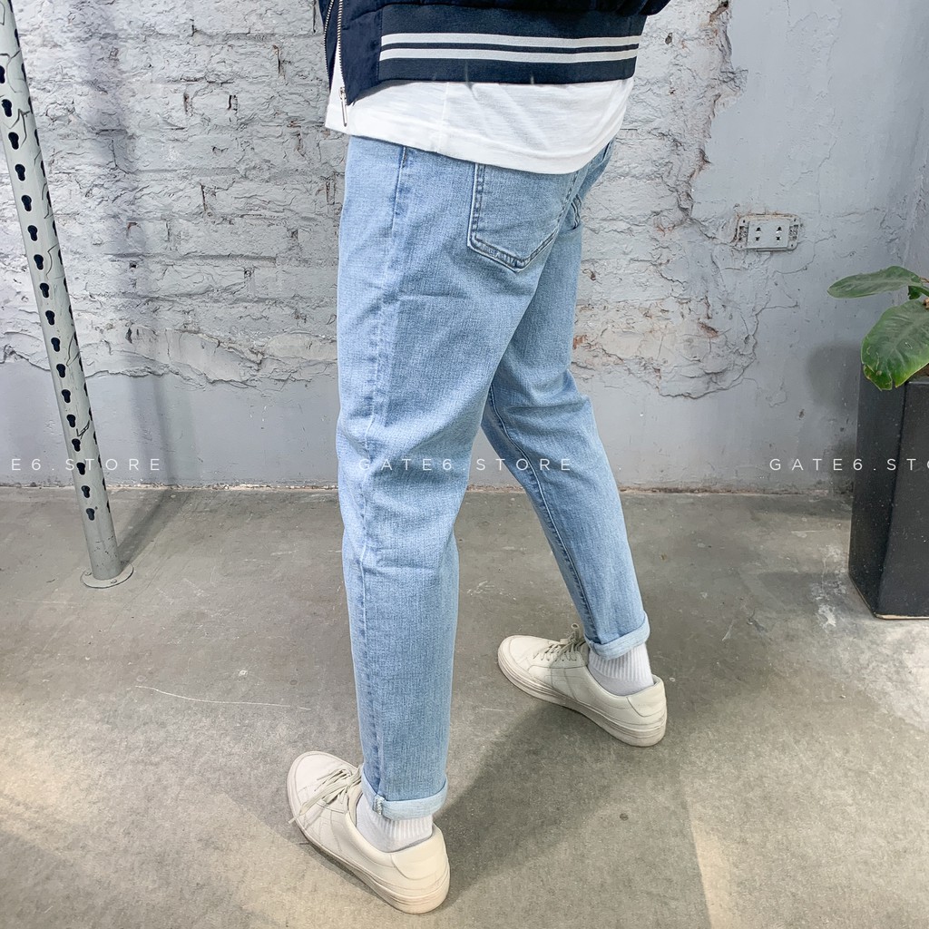 Quần Jean Nam YY slimfit 5 màu, quần bò dáng cropped vintage thời trang GATE6 - 3007