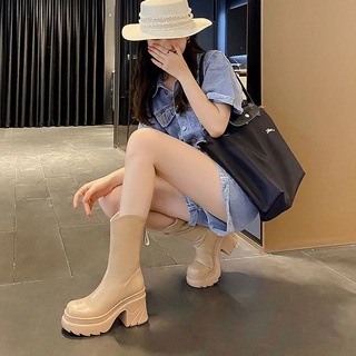 Giày bốt martin da mềm đế dày thời trang xuân thu cho nữ