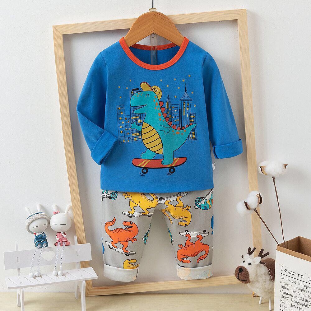 Bộ dài tay bé trai 2-8 tuổi xuất Hàn in nhiều hình ngộ nghĩnh . Độ bộ cotton cho bé dày dặn co giãn 4 chiều