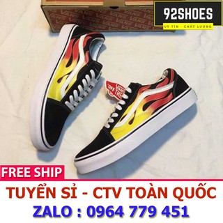[ Free ship] Giày thể thao nam nữ old skool lửa cổ thấp ( bản đẹp) siêu hot