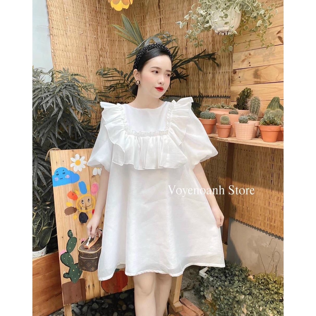 Thân e như tấm lụa đào Lụa này hơi đắt anh nào muaaa hông ❤️ Đầm suông bèo cổ màu xinh cực