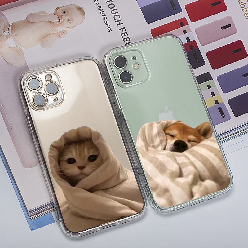 Ốp lưng iphone Ốp điện thoại Suntaiho TPU trong suốt in hình động vật xinh xắn thích hợp cho iPhone 13 12 11 Pro Max X XsMax XR 8 7