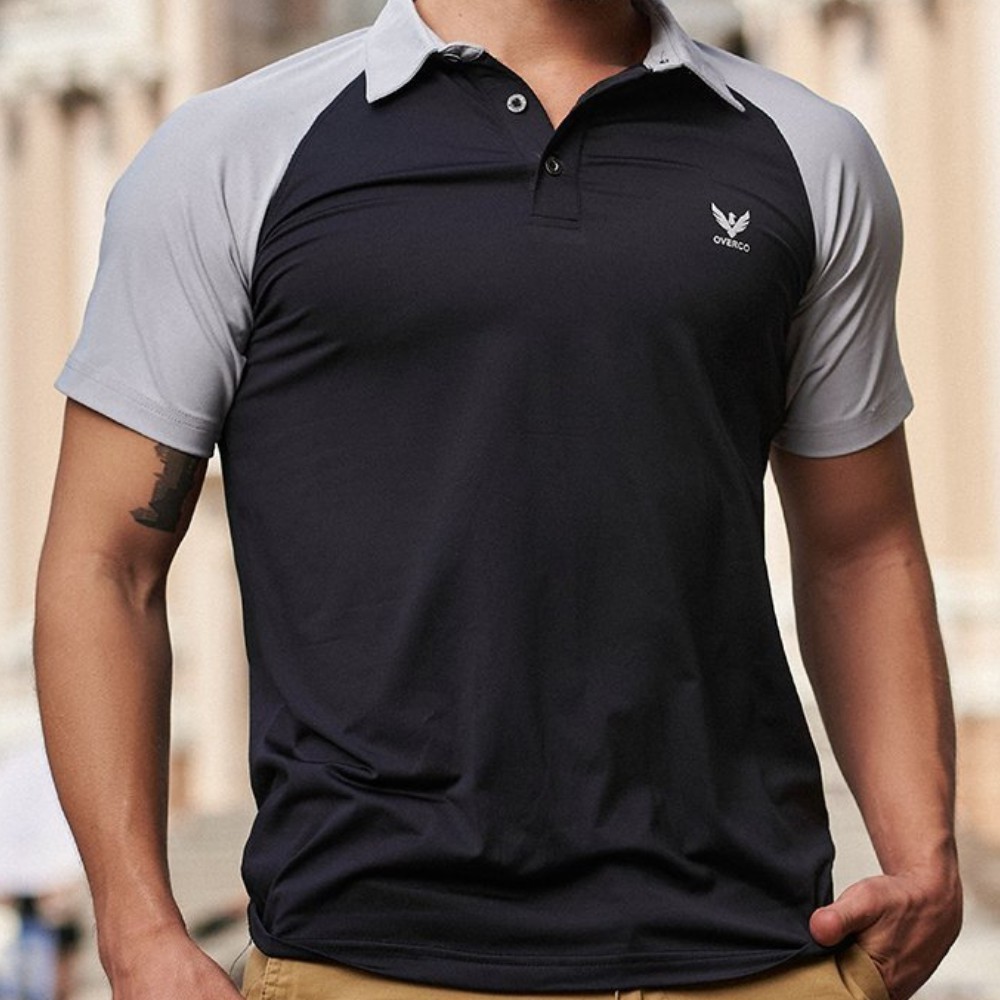 Áo Thun Nam OVERCO, Thiết Kế Phối Tay Trẻ Trung, Chất Vải Mềm, Mát, Phong Cách Mạnh Mẽ | BigBuy360 - bigbuy360.vn