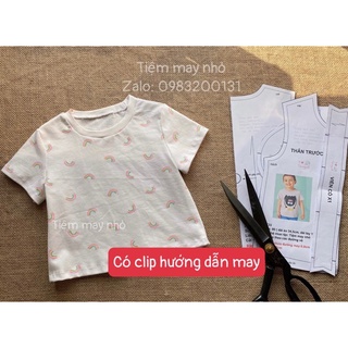 RT33_Rập giấy may áo thun trẻ em trai và gái