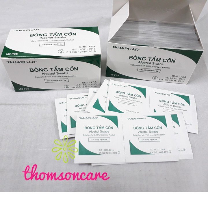 🌸Bông tẩm cồn TANAPHAR 100 PCS🌸