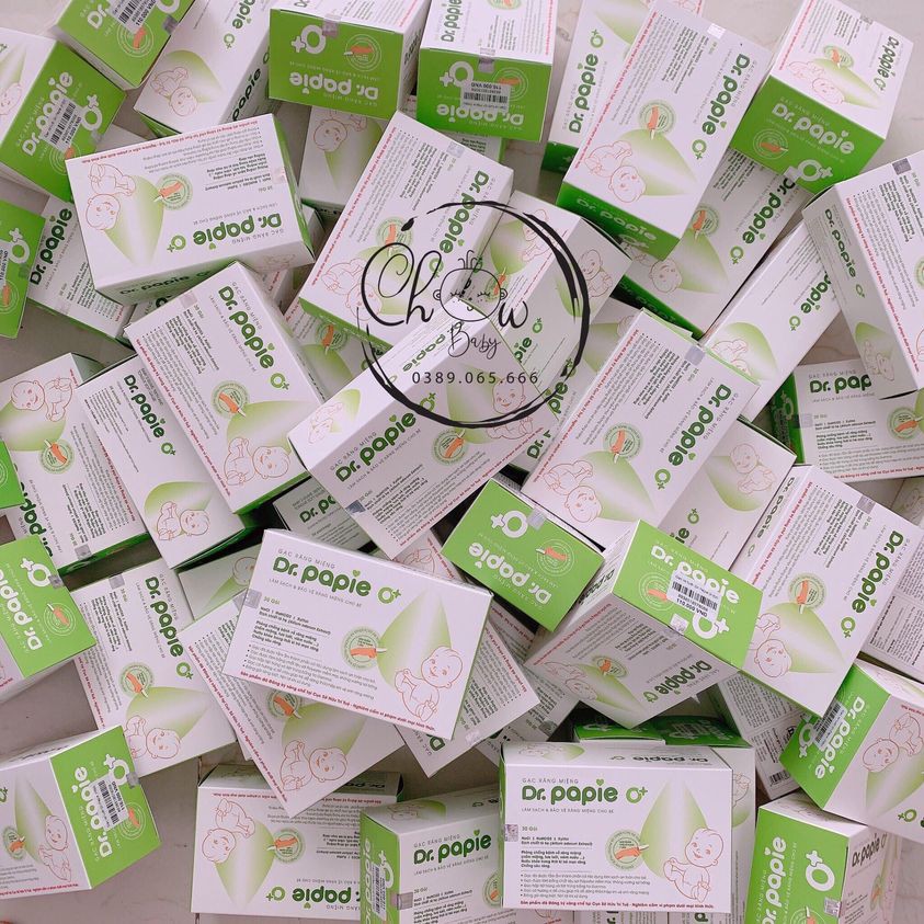 Gạc rơ lưỡi Dr Papie vệ sinh răng miệng 30 gói