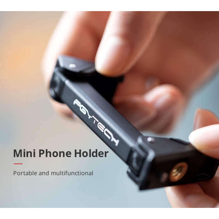 Kẹp điện thoại PGYtech Mini Phone Holder – Professional - Hàng chính hãng - Đế gài chất liệu bằng cao su.