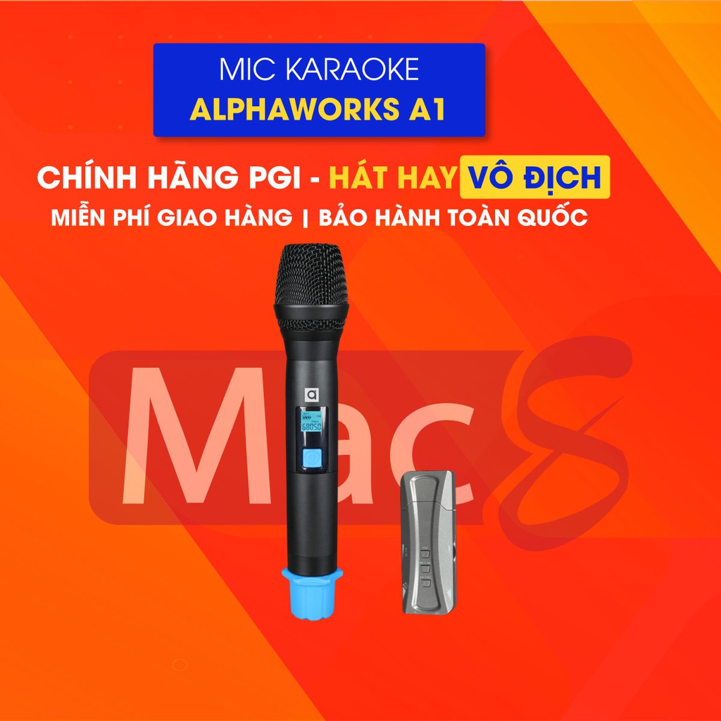 Mic hát Karaoke Alphaworks A1 chính hãng PGI (Alpha Work) Micro a1