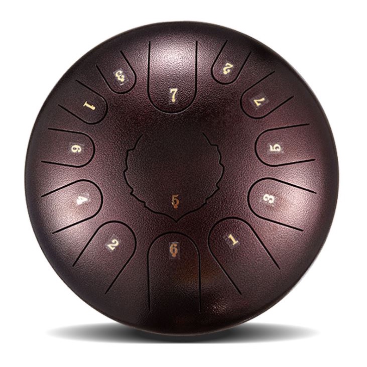 Trống Không Linh - Tank Drum Chính Hãng 13 Nốt Màu Nâu - Full Phụ Kiện