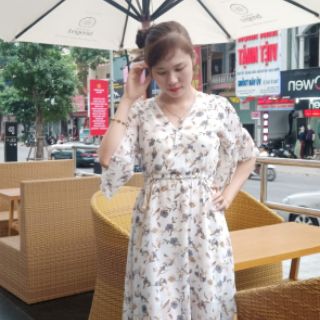 Đầm maxi tiểu thư họa tiết hoa
