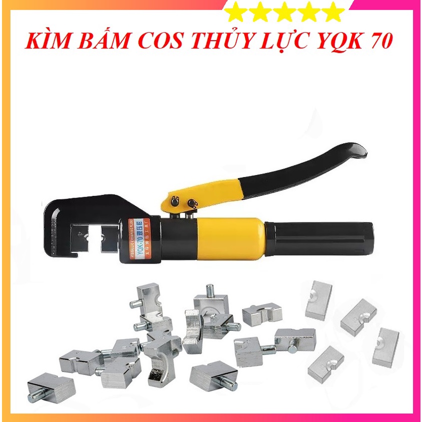 Kìm Ép Cos Thủy Lực YQK70 - Phạm Vi Ép 4-70mm2 - Chuyên Dụng Cho Thợ Điện - Bảo Hành Toàn Quốc 6 Tháng