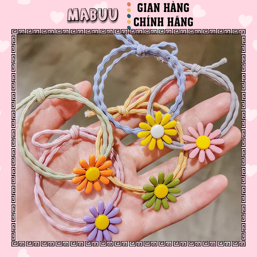 Dây buộc tóc hoa cúc nhí - sỉ dây cột tóc hoa cúc giá rẻ