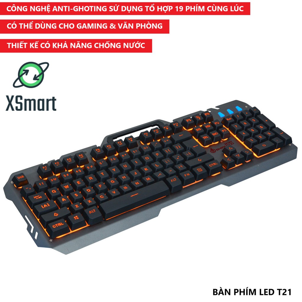 Bàn Phím Giả Cơ Cao Cấp T21 Gaming Pro Led Siêu Đẹp, Bấm Siêu Êm, Chiến Mọi Tựa Game PUBG, Đột Kích | BigBuy360 - bigbuy360.vn