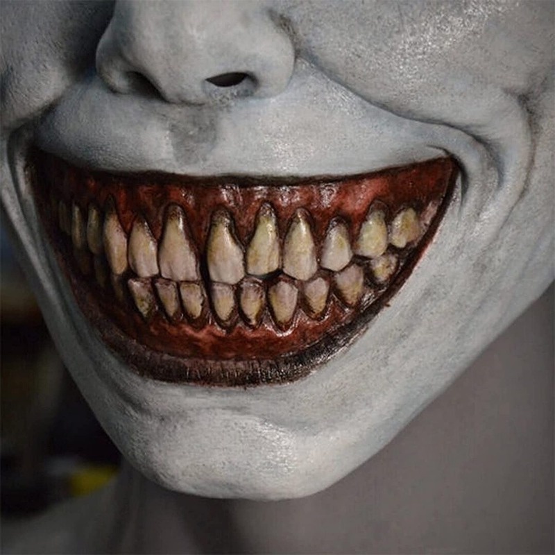 Mặt Nạ Hóa Trang Halloween 2 Màu Hình Mặt Cười Độc Đáo