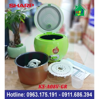 Nồi Cơm Quả Táo 0.72L Sharp KS-A08V
