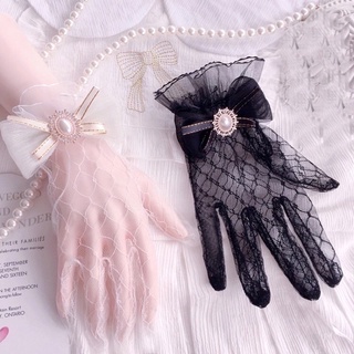 Găng tay ren phối nơ lolita