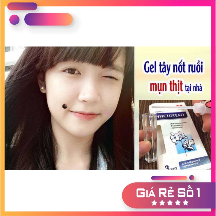 Gel xóa Nốt Ruồi, Mụn Cơm, Mụn Cóc, Mụn Thịt, Tẩy Nốt Ruồi DVELINIL Nga, Cam Kết 100% Chính Hãng