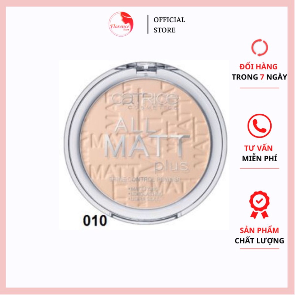 Phấn Phủ Kiềm Dầu Hoàn Hảo Catrice All Matt Plus Shine Control Powder 10g #010 Trasparent