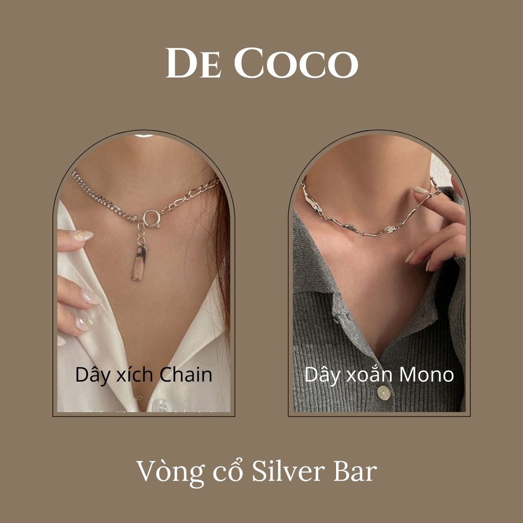 Vòng cổ choker Silver Bar decoco.accessories