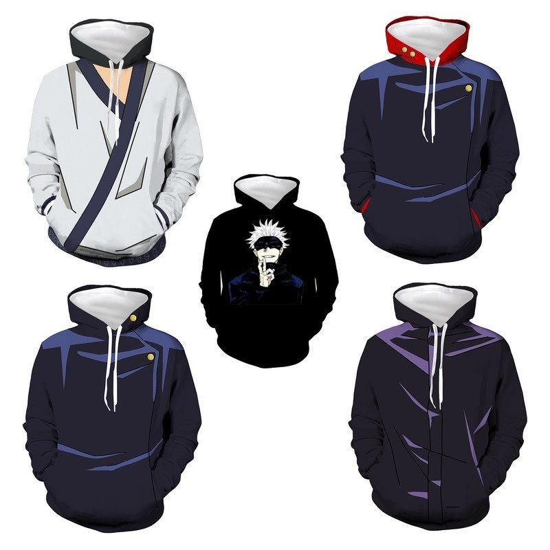 Áo Hoodie Hóa Trang Nhân Vật Anime Jujutsu Kaisen 3d Cho Nam