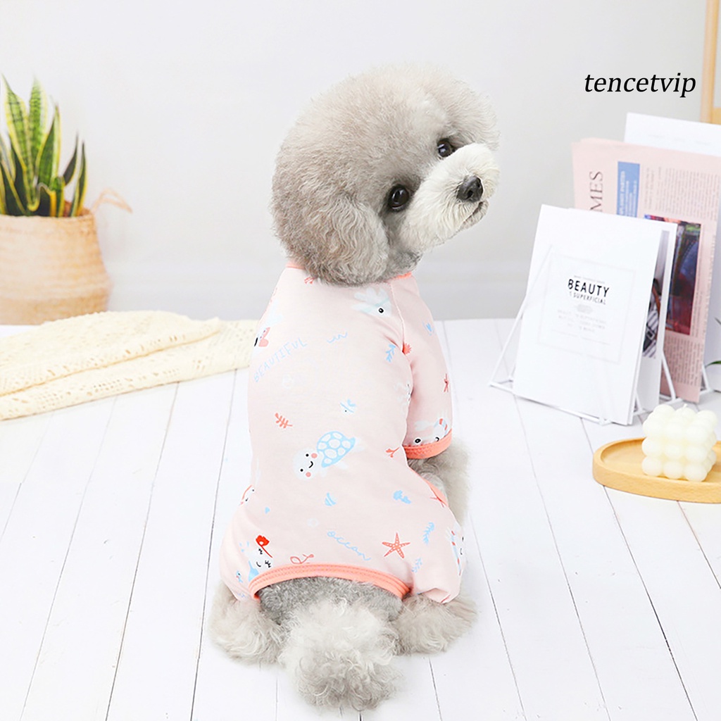 Bộ đồ ngủ pijama vải cotton siêu nhẹ thoải mái cho cún cưng