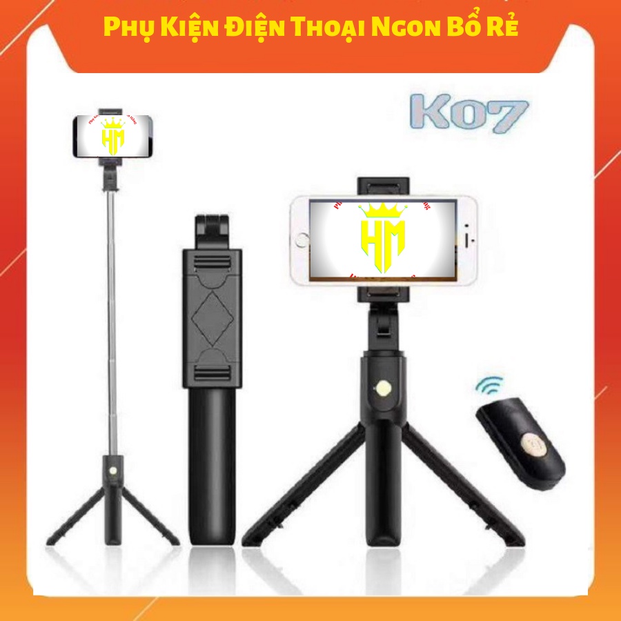Gậy chụp hình ảnh tự sướng có Tripod 3 chân đa năng, kèm điểu khiển bluetooth K07