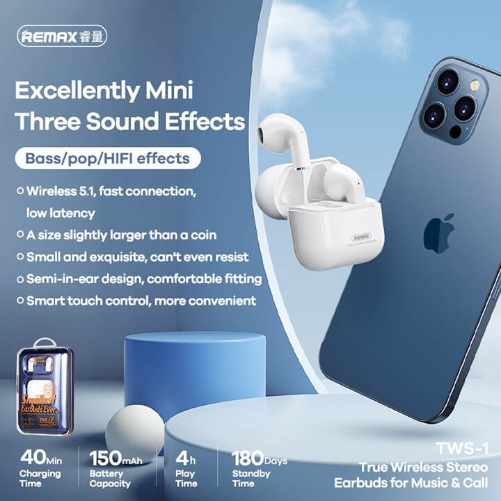 TAI NGHE TRUE WIRELESS REMAX TWS-1