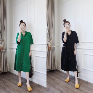 Váy suông cúc nhiều màu