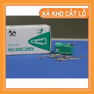 (Siêu sale)  Ghim Cài C62, Ghim Tam Giác hộp giấy xanh