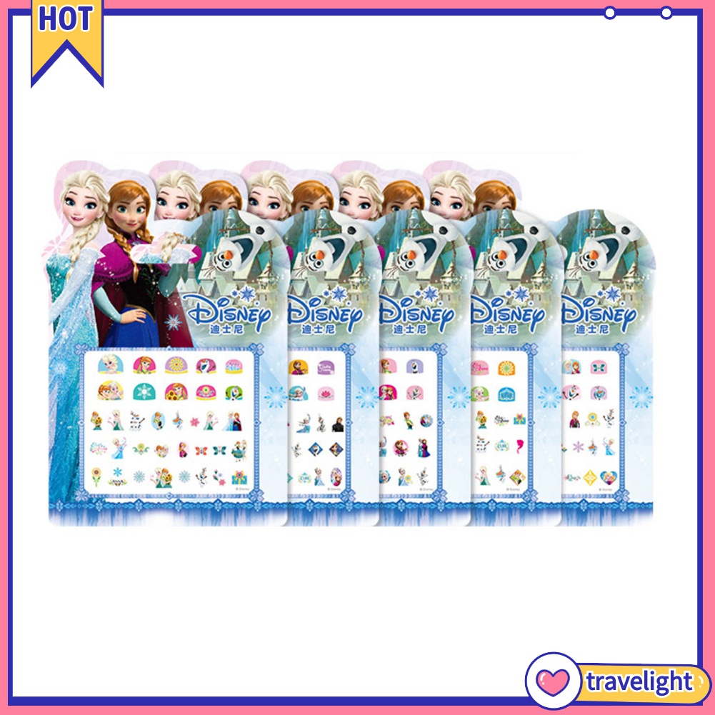 [Hàng mới về] Nhãn dán trang trí móng tay hình Elsa vui nhộn