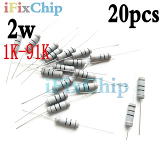Set 20 Điện Trở Phim 2W 1K-91K 1.2K 1.5K 2K 2.2K 3K 33K 39K 4.7K 10K 15K 20K 30K 47K 68K 91K ohm Chuyên Dụng
