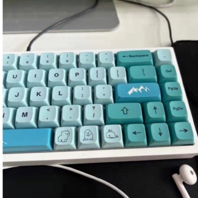 Bộ Phím Rời PBT XDA Sublimation GM Iceberg Cho Bàn Phím Cơ