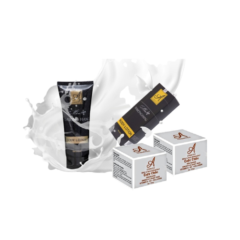 Combo Kem Body Thượng Hạng Acosmetics 300ml Và Muối Tẩy Tế Bào Chết Cafe Chồn 350g | BigBuy360 - bigbuy360.vn