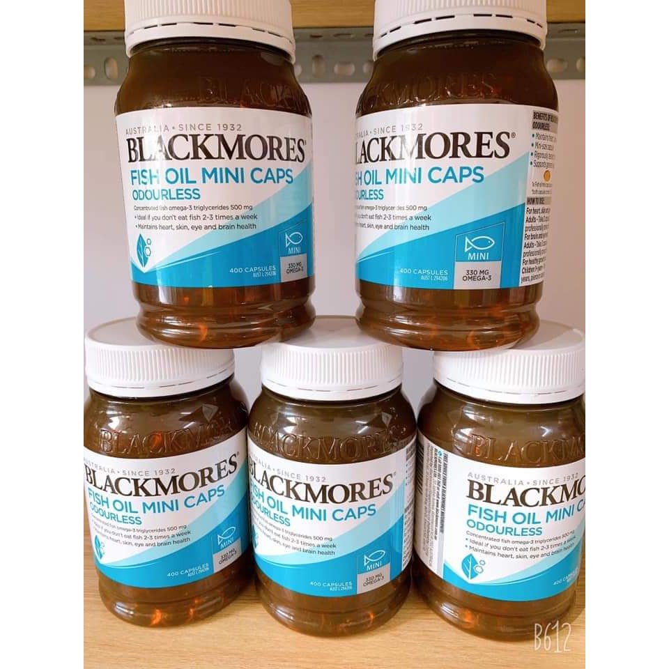 Dầu cá Blackmores Fish Oil Mini Caps Odourless 400 viên ( không mùi ) | BigBuy360 - bigbuy360.vn
